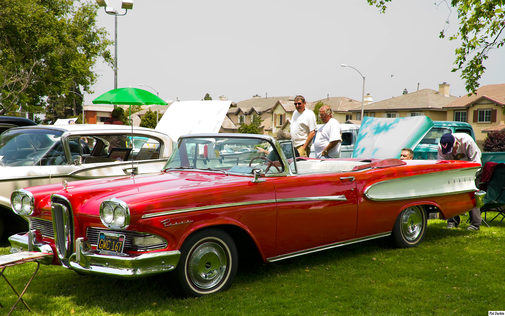 1958 Edsel Pacer Convertible with top down - red & white - fvl ...
