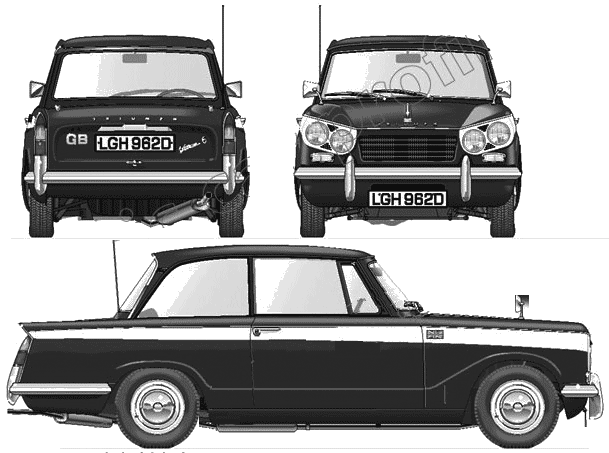 CAR blueprints - 1962 Triumph Vitesse 6 Sedan blueprint