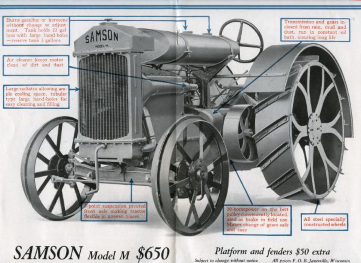 Wisconsin Historical Images - Samson Model M Tractor Advertisement ...