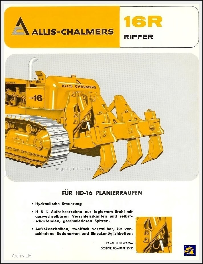 Baumaschinen Prospekte: Allis Chalmers Bulldozer Ripper