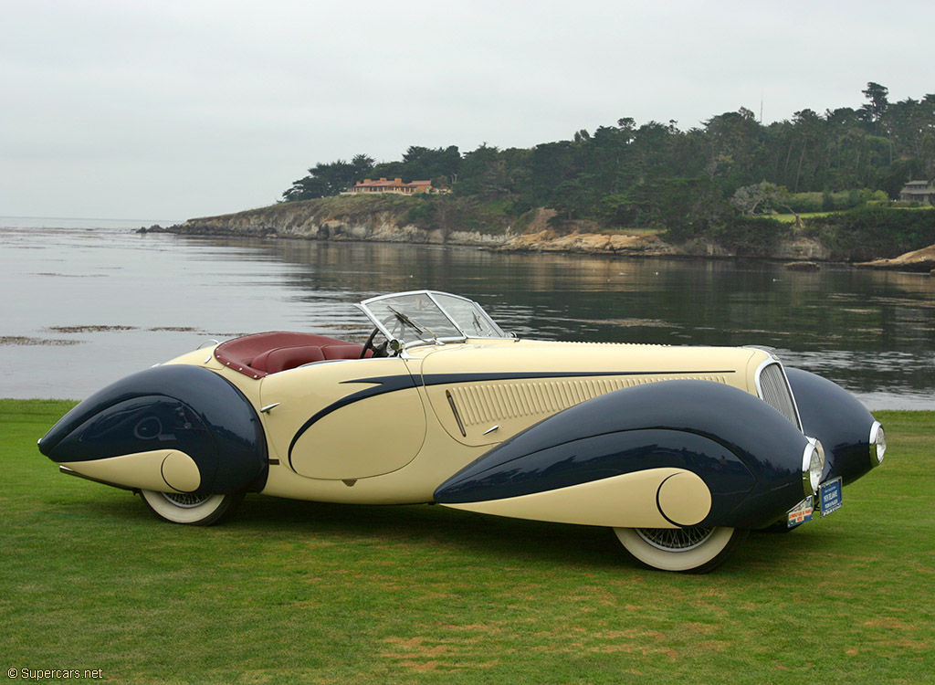 Delahaye 135m cabriolet. Best photos and information of modification.