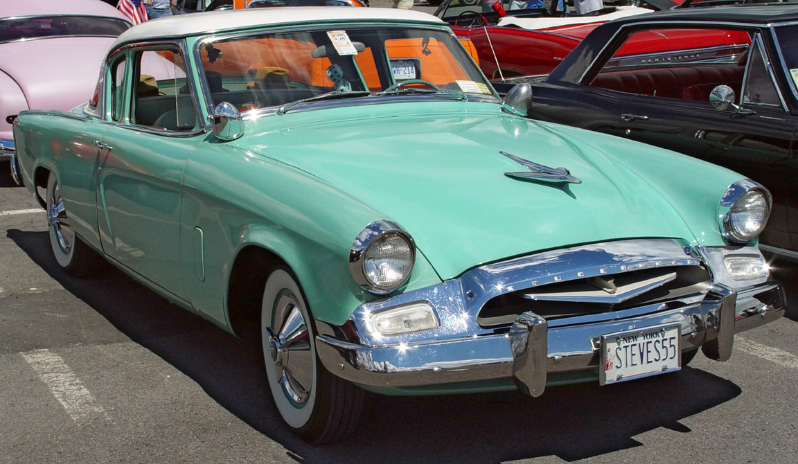 1955 Studebaker Coupe - Green - Front Angle