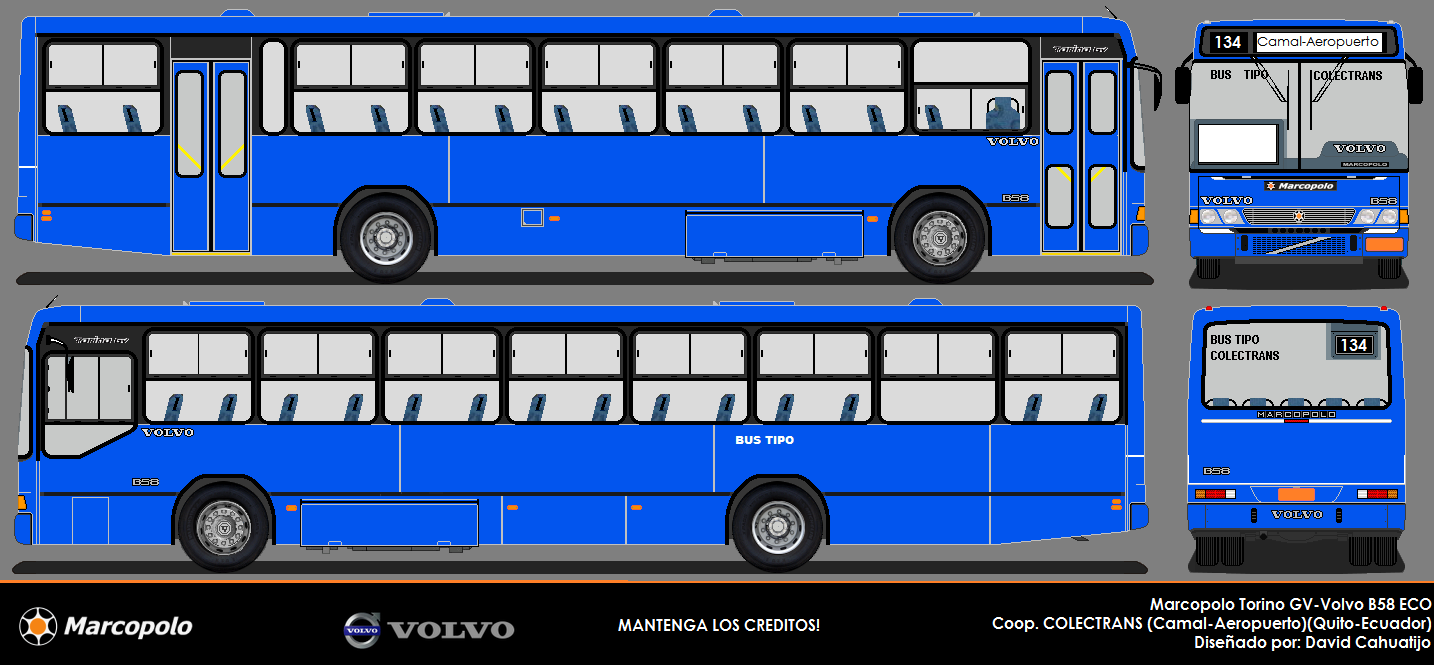 BUSES DEL ECUADOR: MARCOPOLO TORINO GV, VOLVO B58 ECO BUS TIPO ...