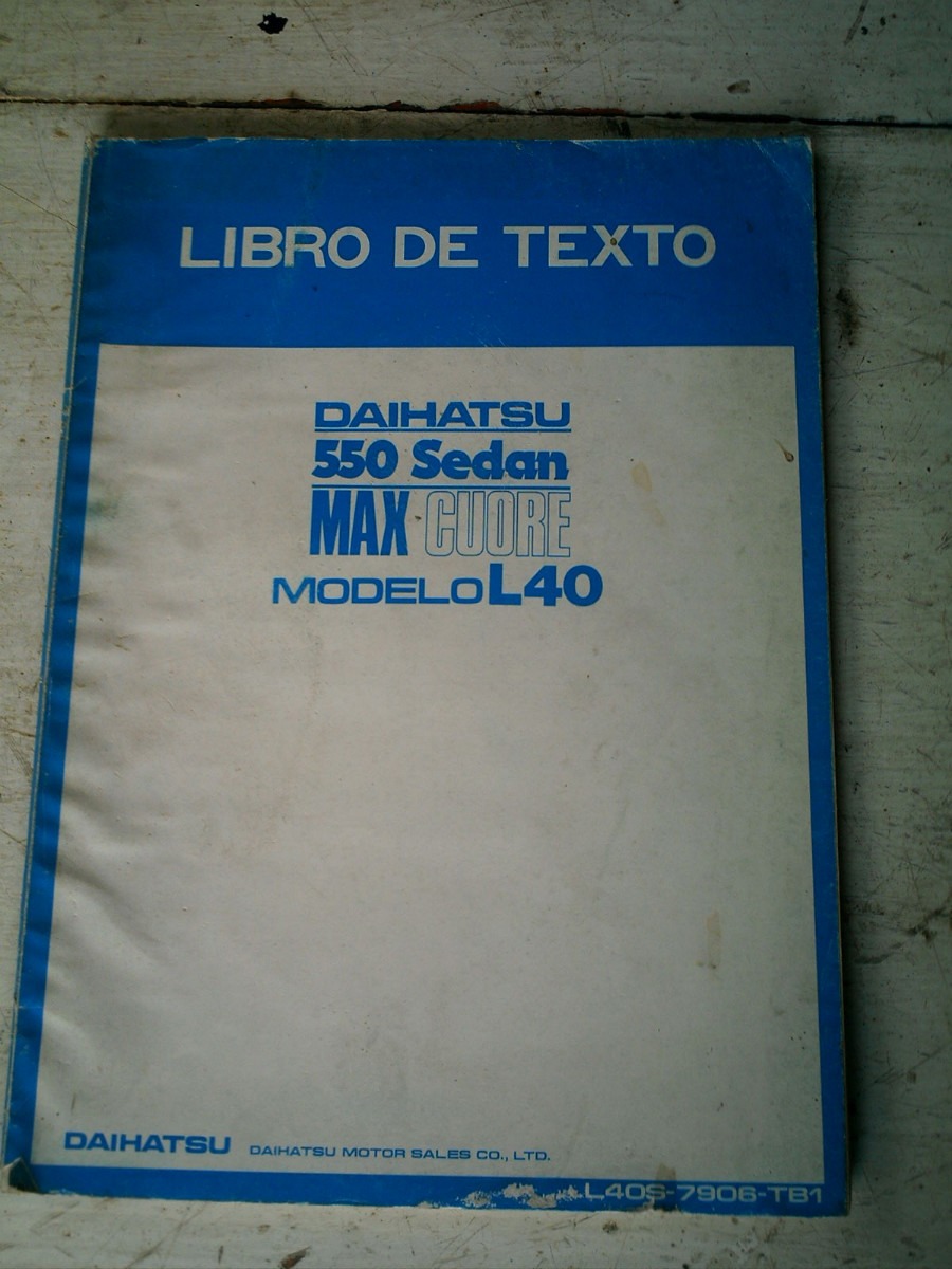Manual Original Daihatsu 550-sedan-max Cuore-modelo L 40- - $ 700 ...