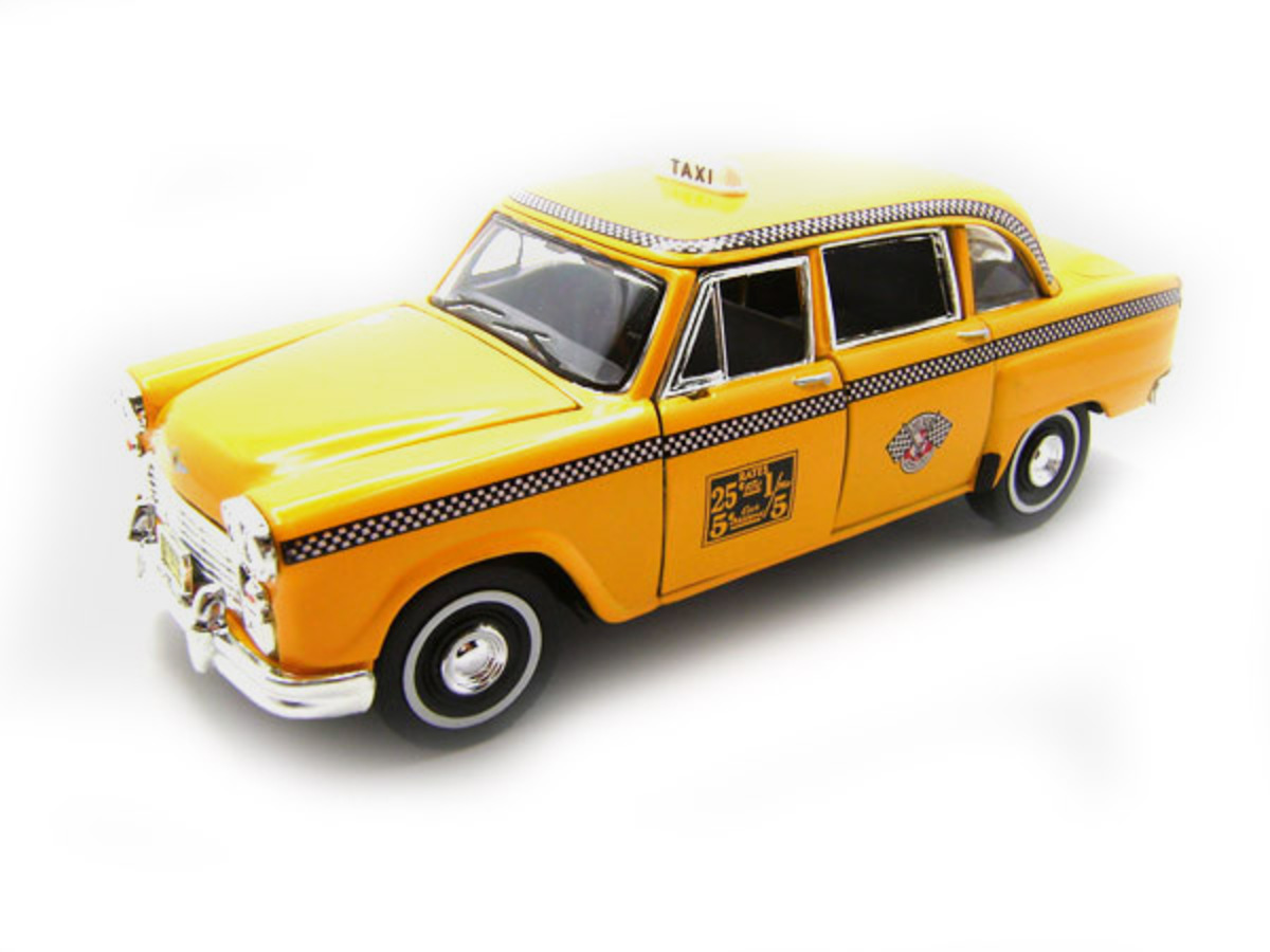 1963 Checker Taxi Cab Model Toy Car C001