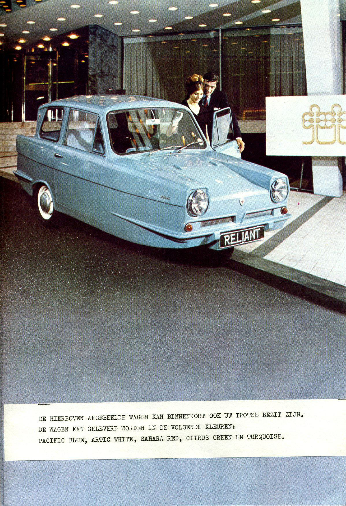1970 Reliant Regal 3/30 brochure