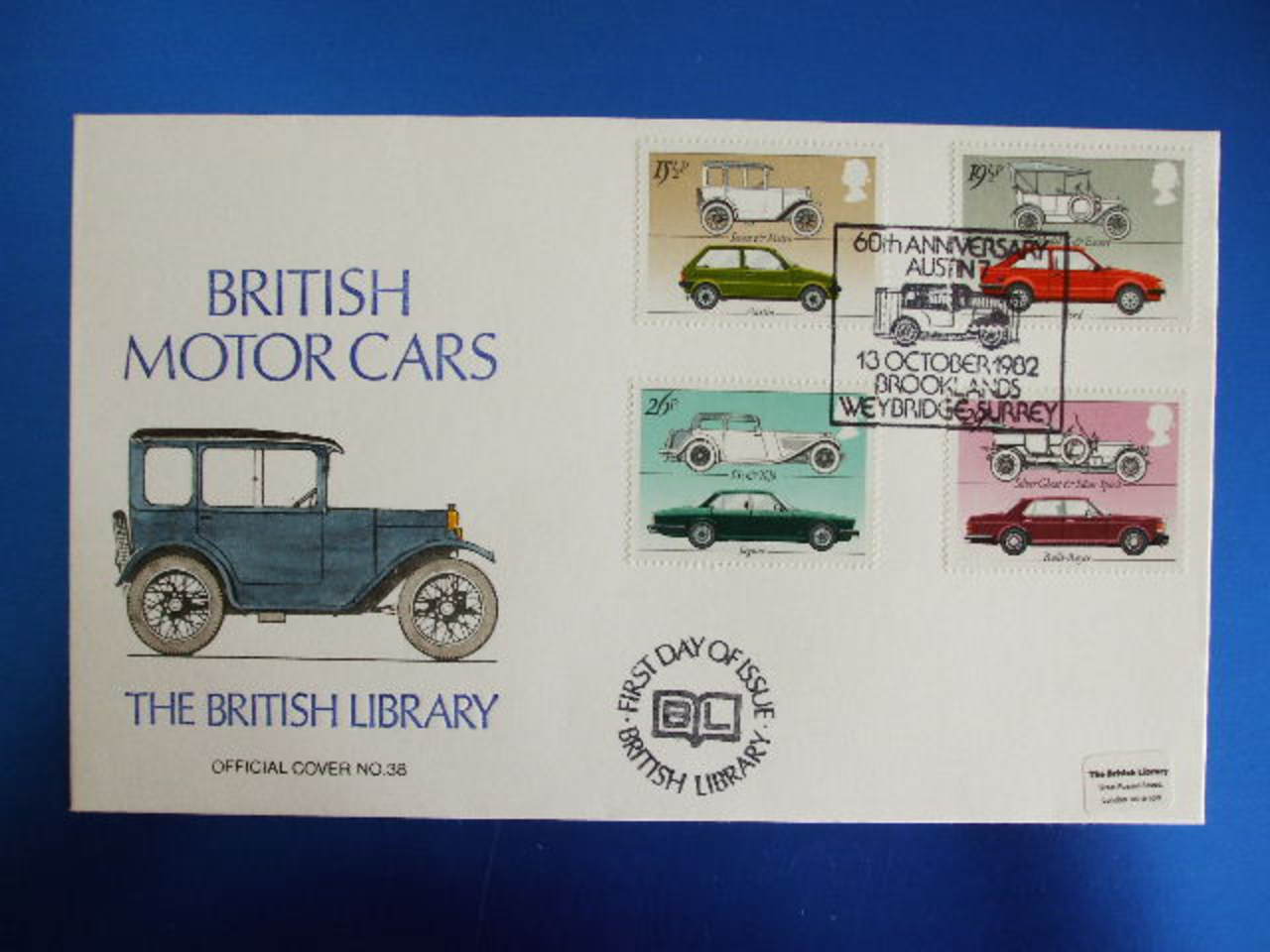 1982 MOTOR CARS FIRST DAY COVER WITH 60TH ANNIVERSARY AUSTIN 7 ...