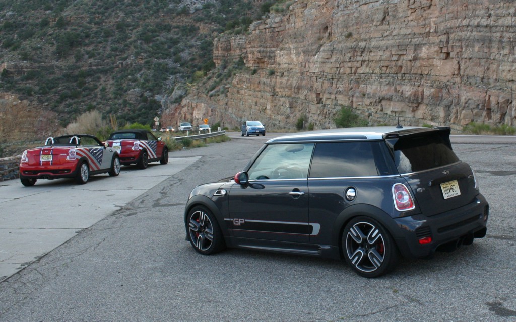 Mini Cooper JCW in GP guise in Salt River Canyon on US 60 - 11 ...
