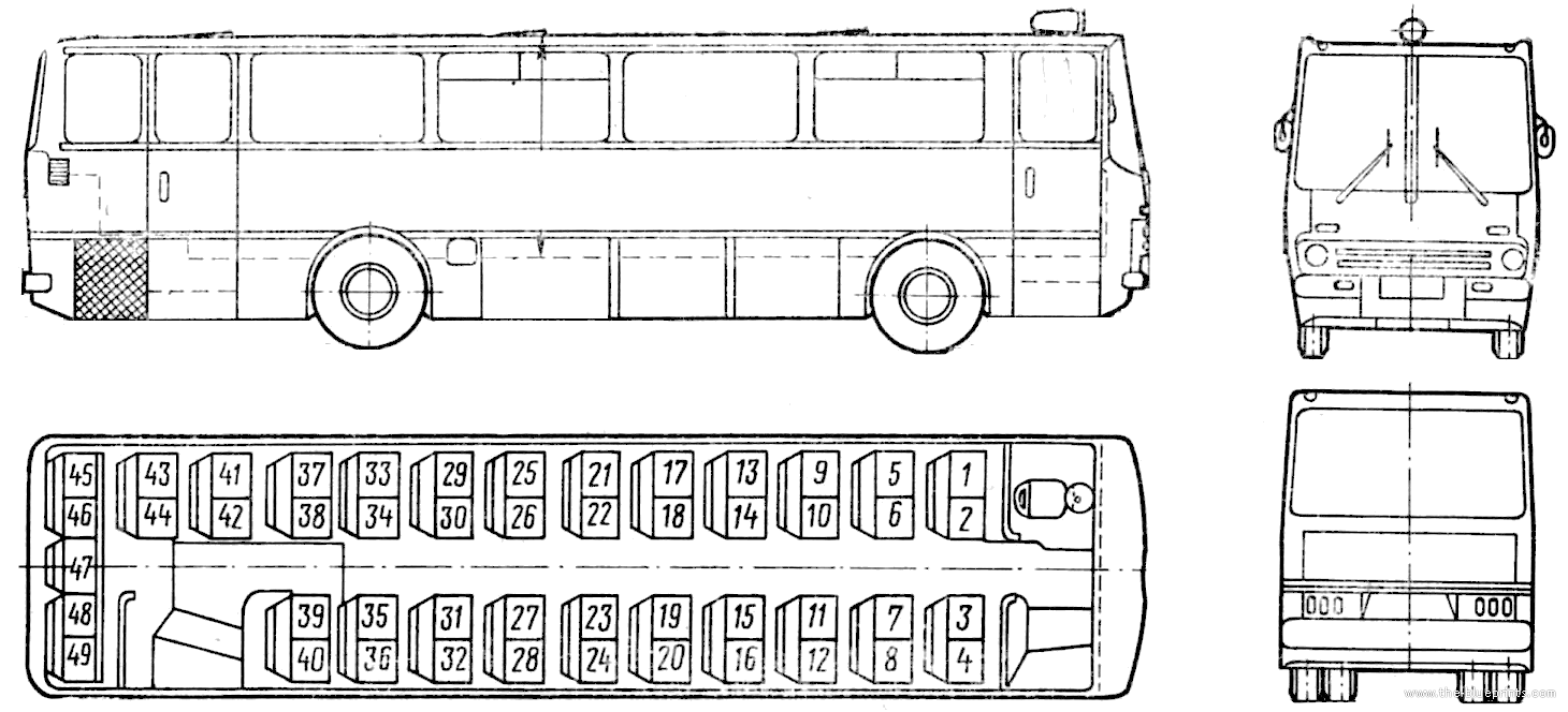 The-Blueprints.com - Blueprints > Buses > Ikarus > Ikarus 255