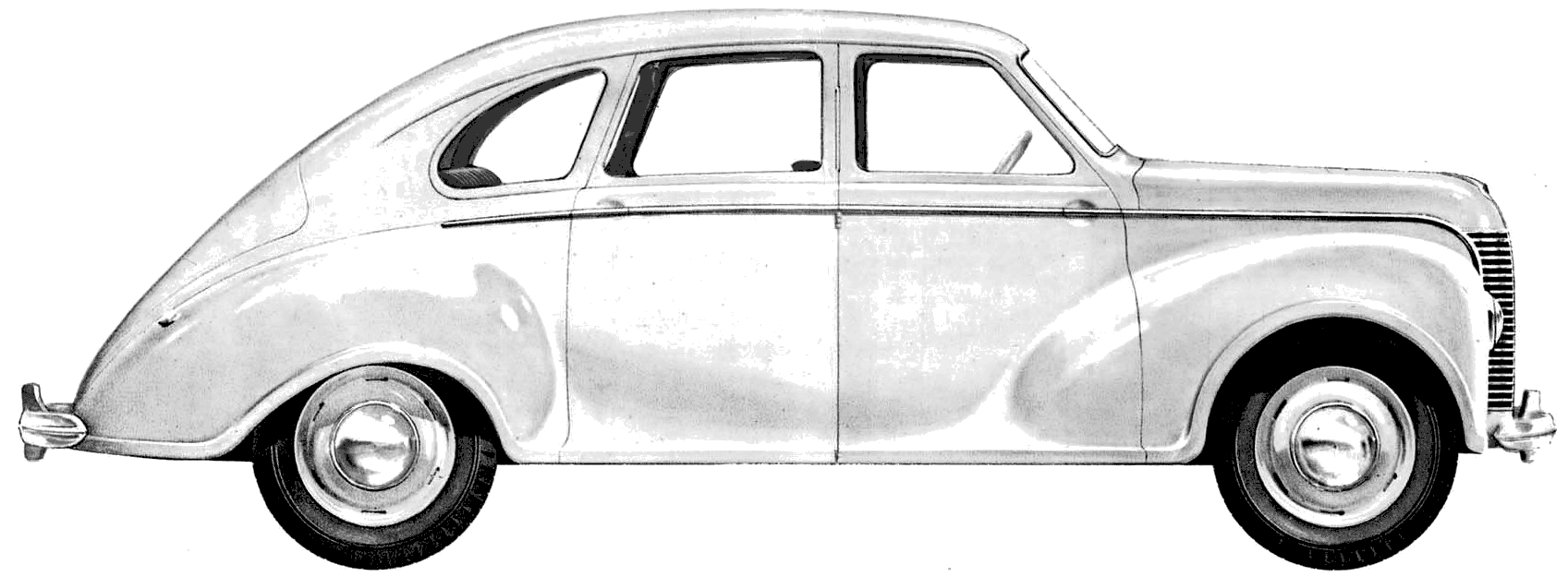 CAR blueprints - 1948 Jowett Javelin Sedan blueprint