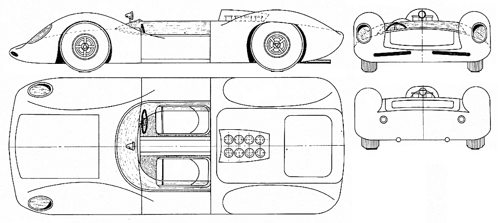 CAR blueprints - 1964 Lotus 30 Coupe blueprint