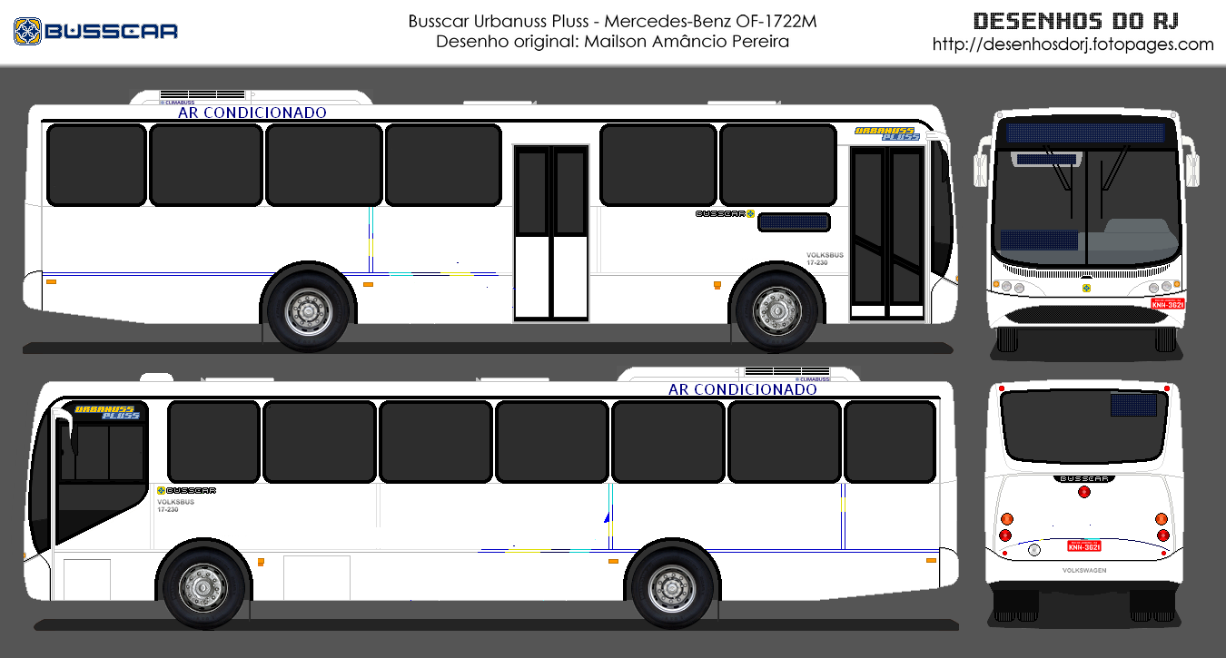 Bem vindo - Bus Desenho em Branco: Busscar Urbanuss Pluss