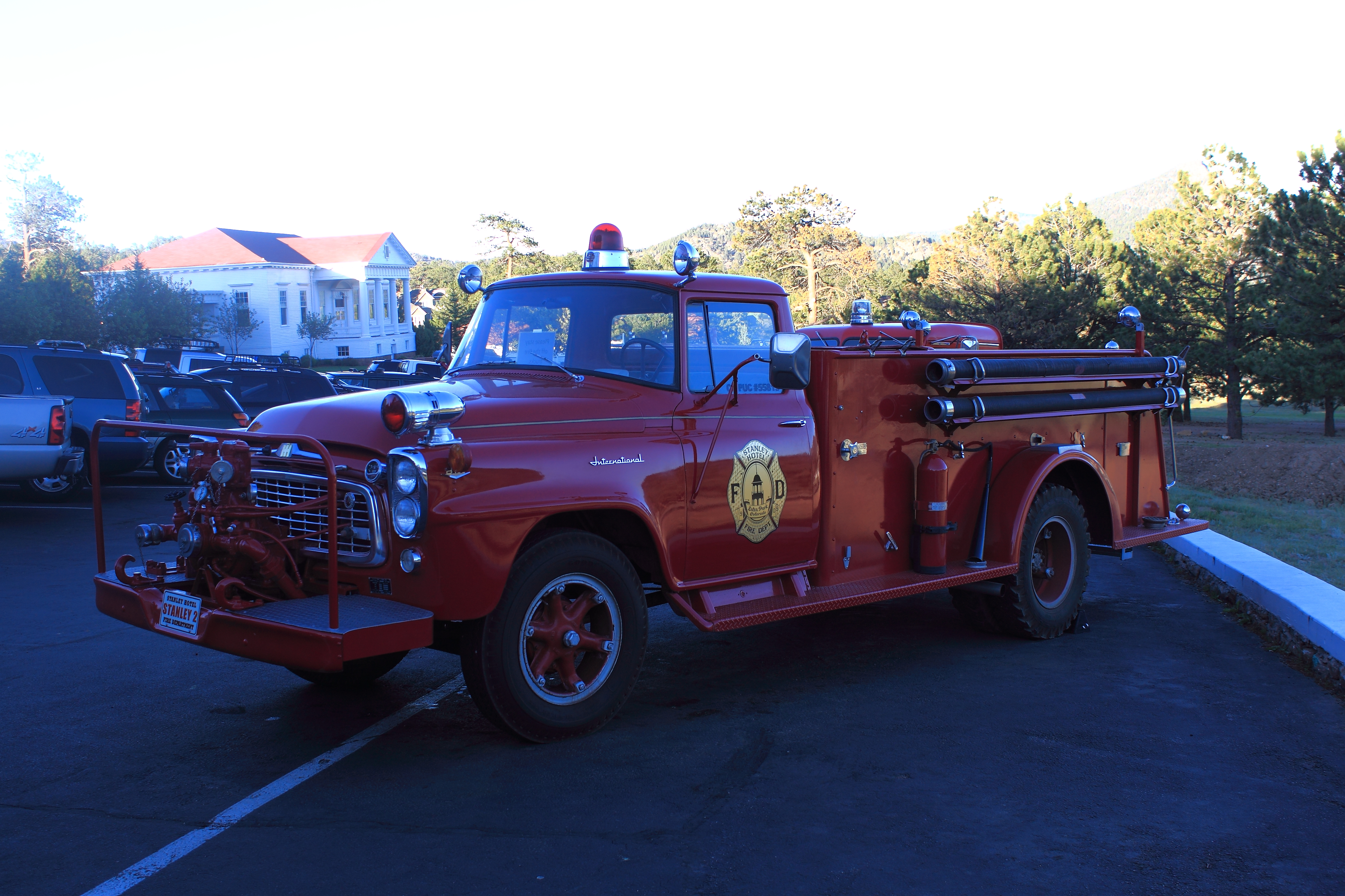 Antique International Fire Engine at Stanley Hotel - Estes Park ...