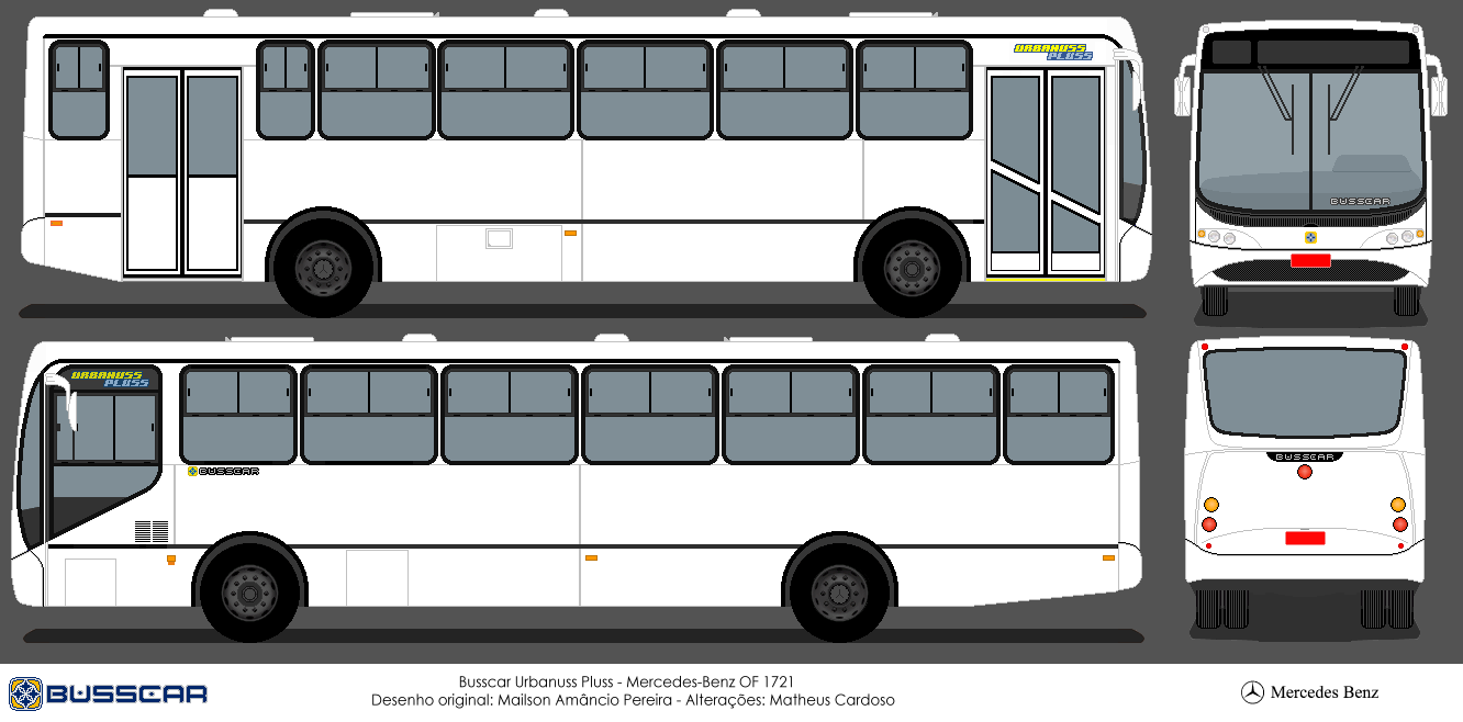 Bem vindo - Bus Desenho em Branco: Busscar Urbanuss Pluss