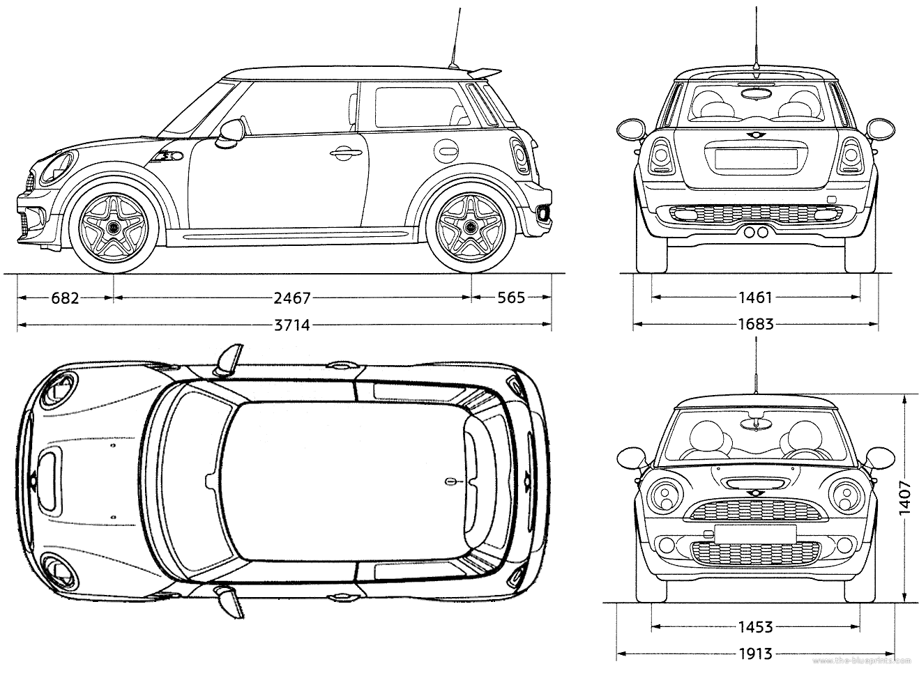 The-Blueprints.com - Blueprints > Cars > Mini > Mini Cooper S (