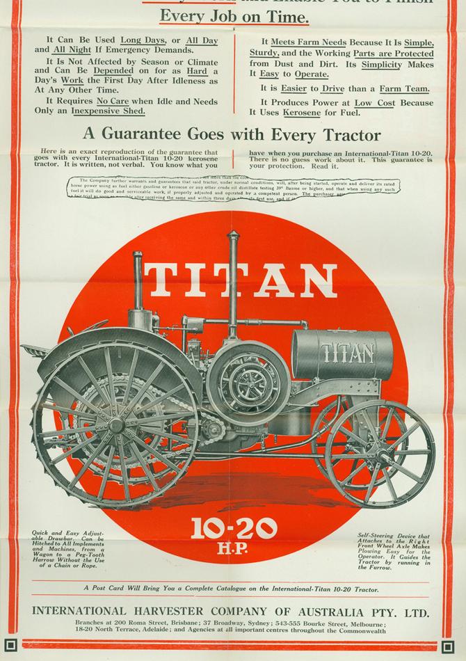 Publicity Leaflet - International Harvester Co. of Aust, Titan 10 ...