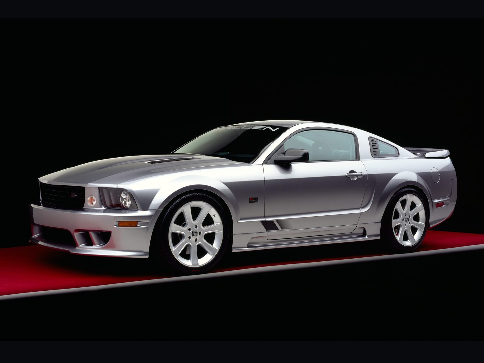 silver supercharged saleen mustang ford