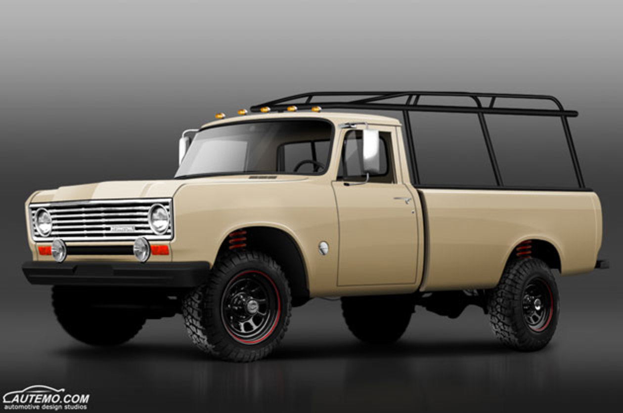 Autemo gives the '75 International 150 pickup the rendering treatment