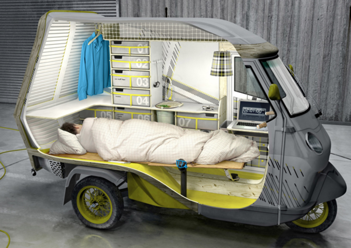 Bufalino remodeled Piaggio APE 50 tricycle by Cornelius Comanns ...