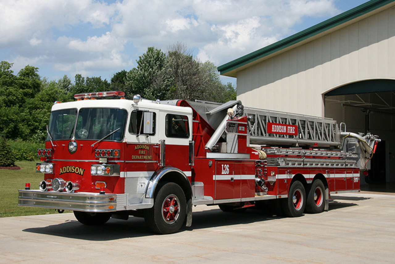 Sutphen ladder truck: Addison Michigan | Flickr - Photo Sharing!