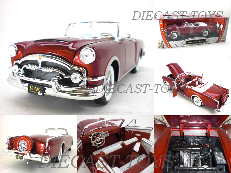 Road Signature-1953 PACKARD CARIBBEAN CONV. 1/18 RED DETAIL PHOTO ...