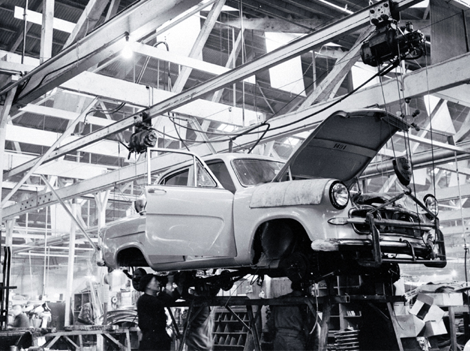 A Standard Vanguard Phase III shown being assembled at the ...