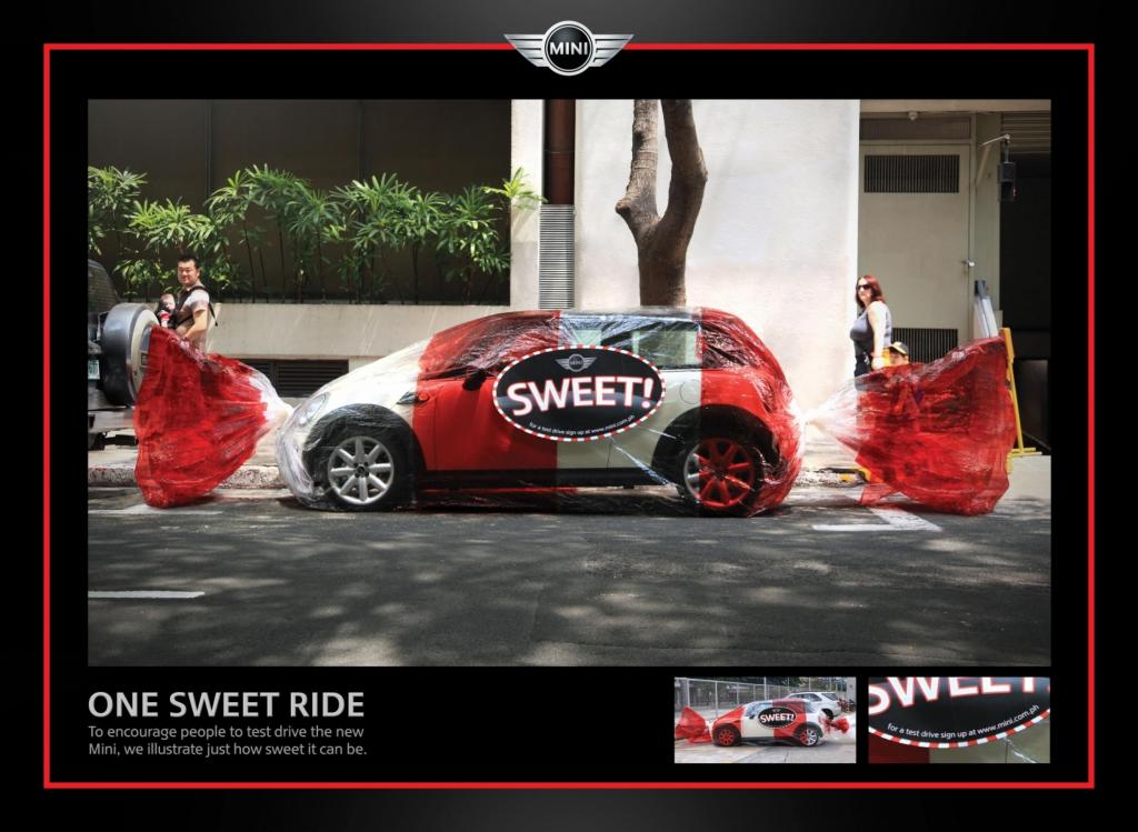 BMW MINI Cooper: "ONE SWEET RIDE" Outdoor Advert by DDB ...