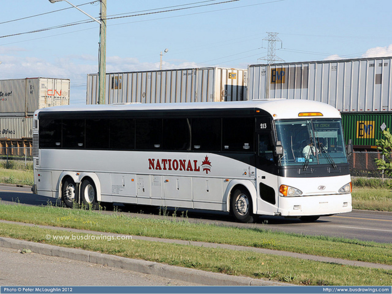 National Motor Coach MCI D4505 #213 in S.E. Calgary, Alberta on ...