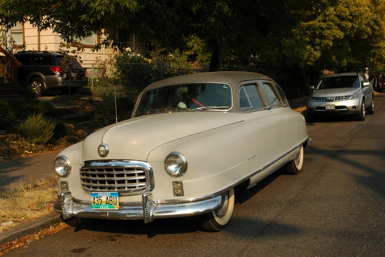 OLD PARKED CARS.: 1950 Nash Airflyte Statesman.