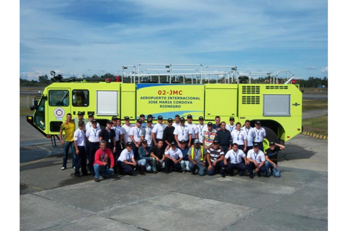 10 Oshkosh Striker ARFF Vehicles Delivered to Colombia - Firehouse