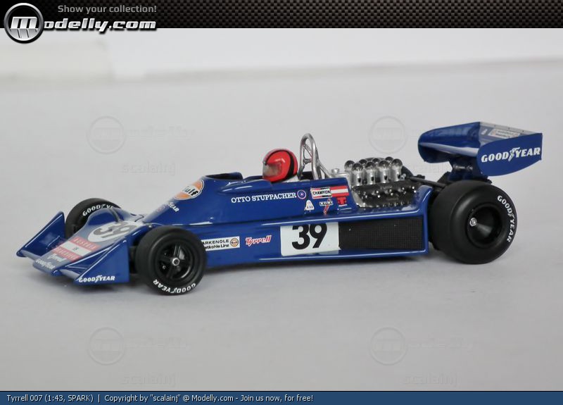 Tyrrell 007, SPARK 1:43 Modelcar colored blue by "