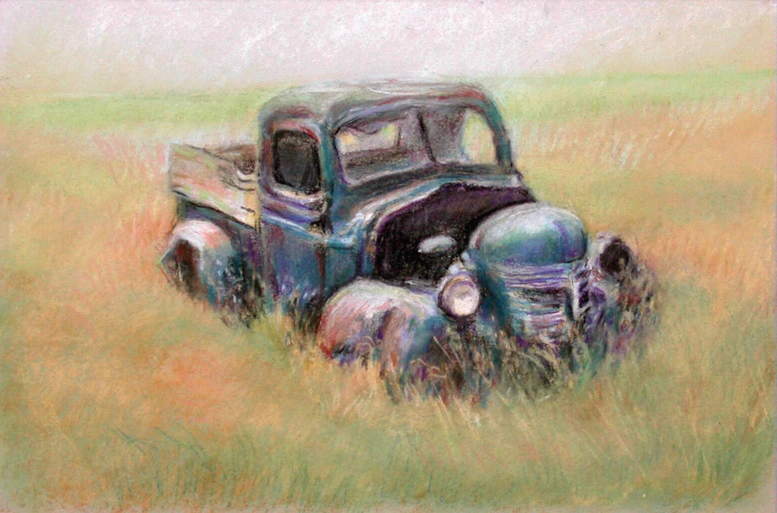1946 Fargo truck - Conte crayons - Jean Vincent
