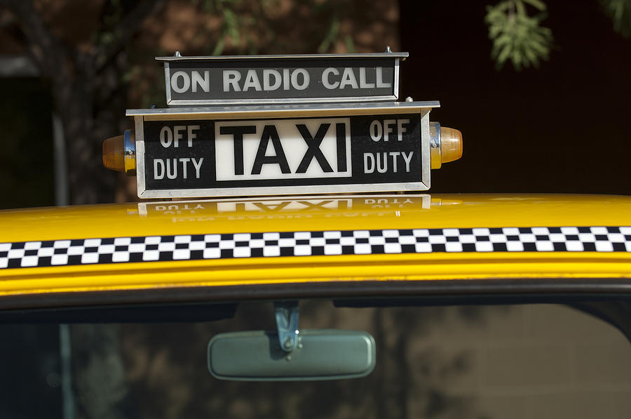 Checker Taxi Cab Duty Sign 2 Photograph by Jill Reger - Checker ...