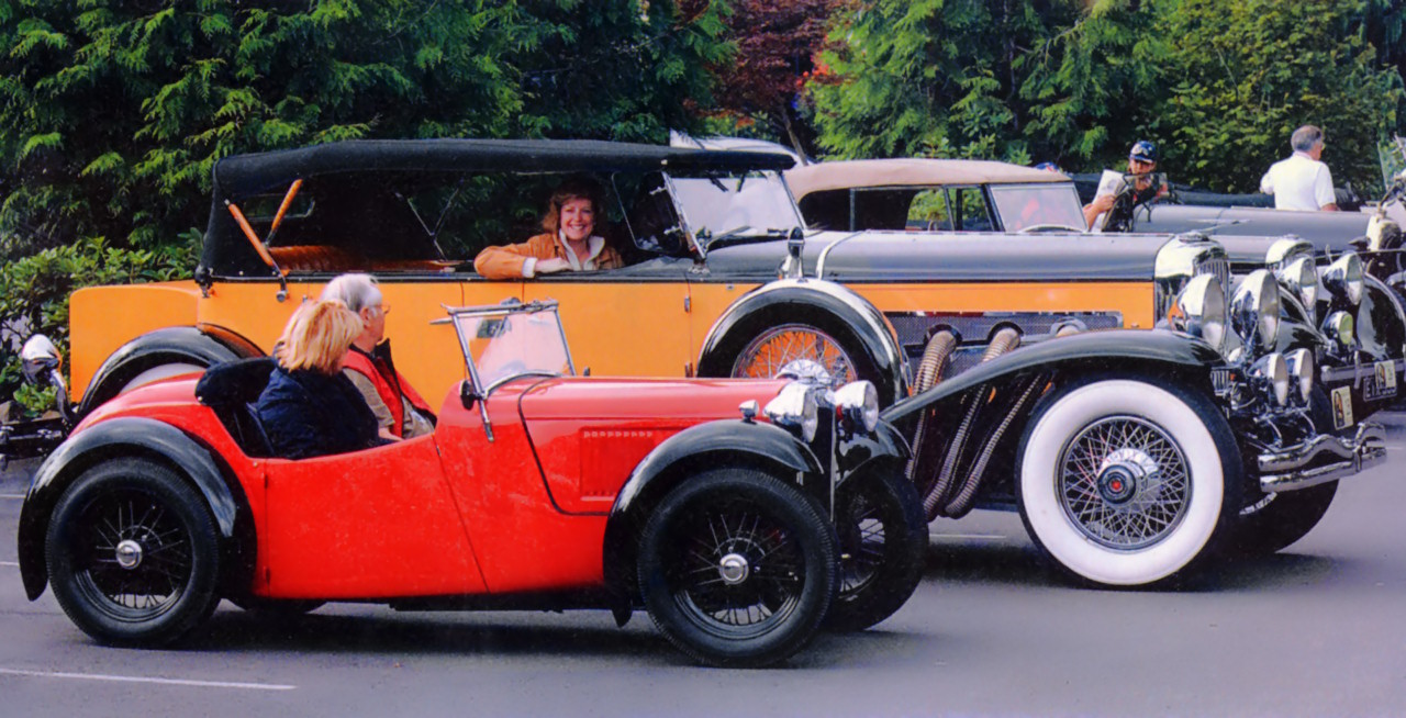 1931 Duesenberg Model J Tourster Yellow Black And 1937 Austin ...