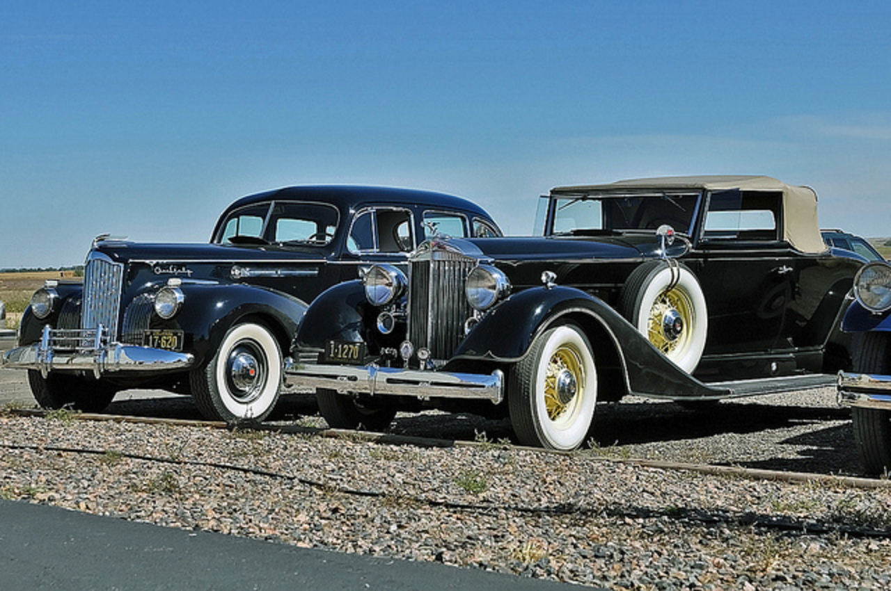 1941 Packard Touring Sedan and 1934 Packard convertible coupe ...