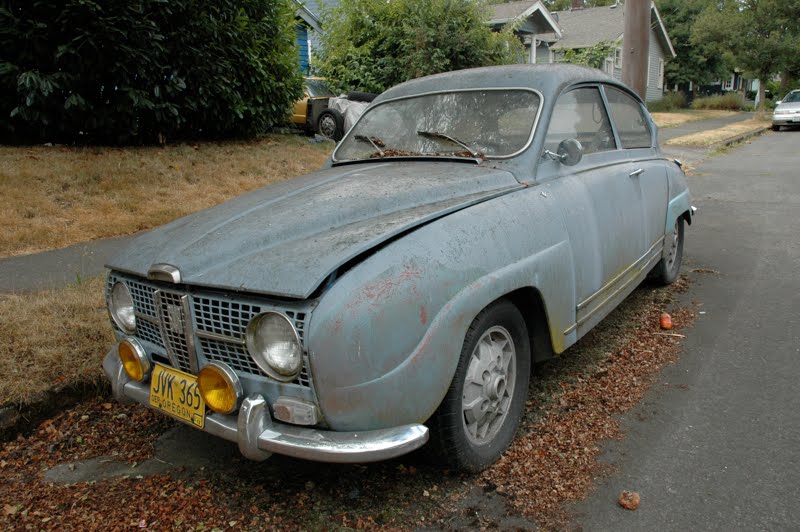 OLD PARKED CARS.: Saab Collection, 2 of 3: 1967 Saab 96 Monte Carlo.