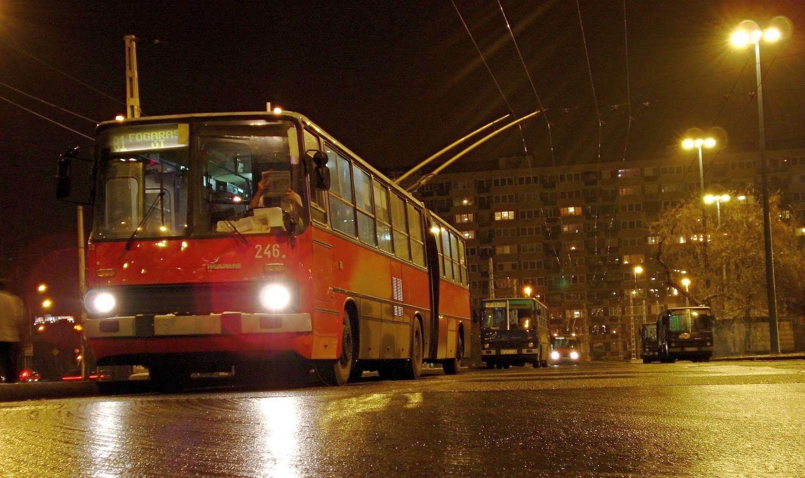 transpress nz: Ikarus trolley bus, Budapest, Hungary