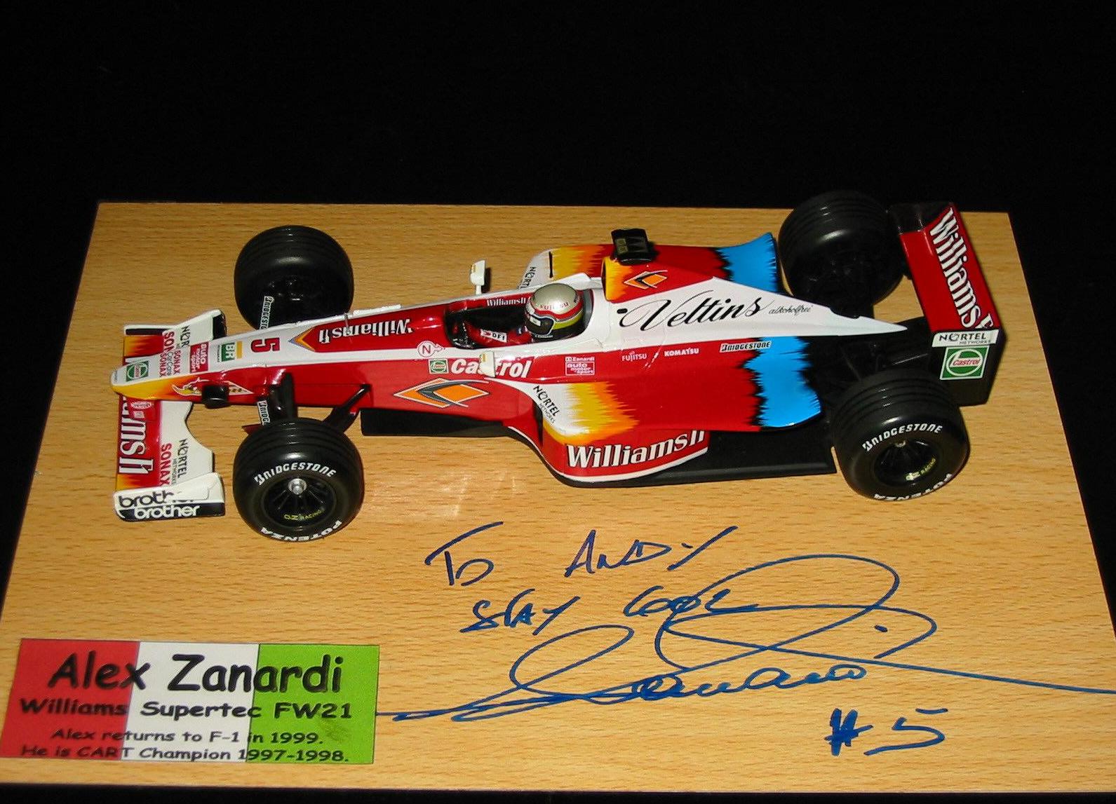 1/18 Alex Zanardi Williams FW21 1999 - Signed F1 modelcars