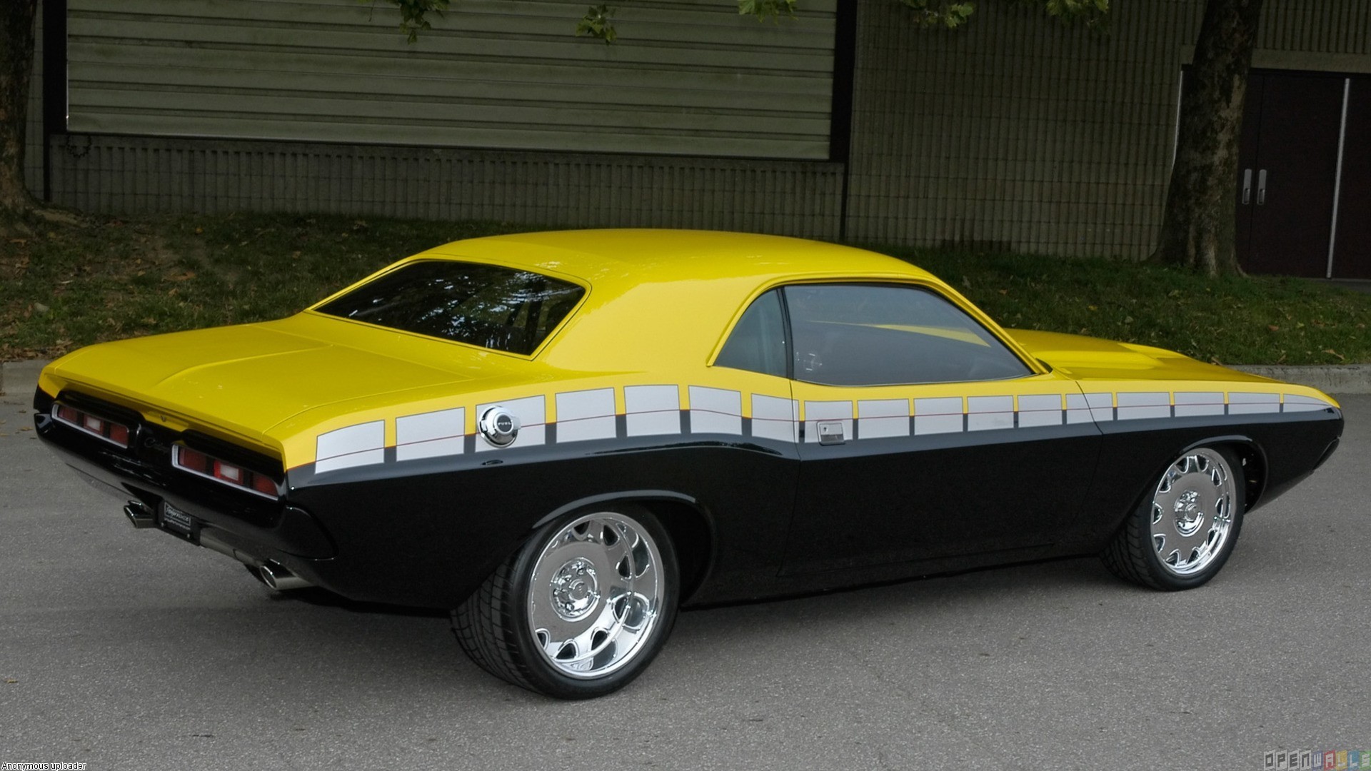 Dodge challenger coupe black and yellow wallpaper #18482 - Open Walls