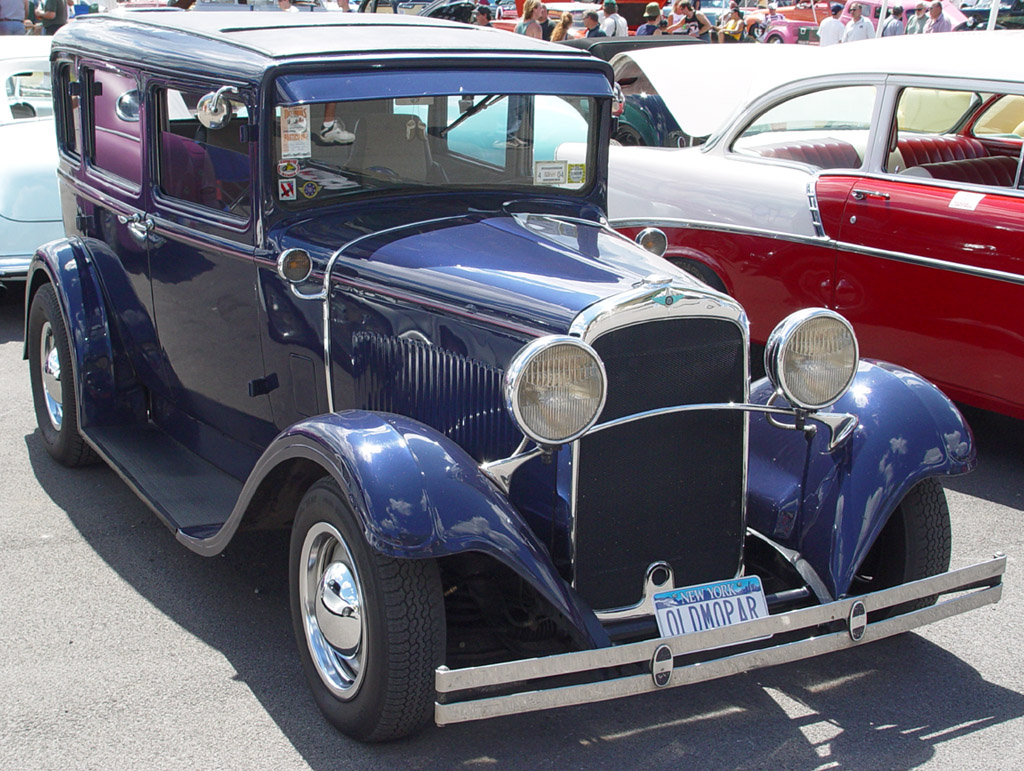 1929 Dodge Sedan - Blue - Front Angle. Image Copyright Serious Wheels