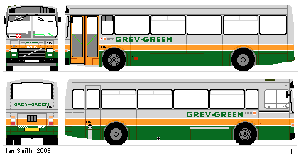Volvo B10M-55 drawing Grey-Green did not just use Volvo B10M chassis for