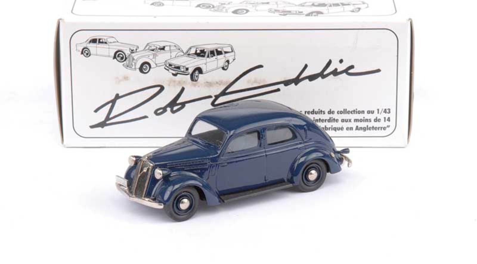 RE18 1937 Volvo PV51 - very dark blue, pale blue interior - Mint in later