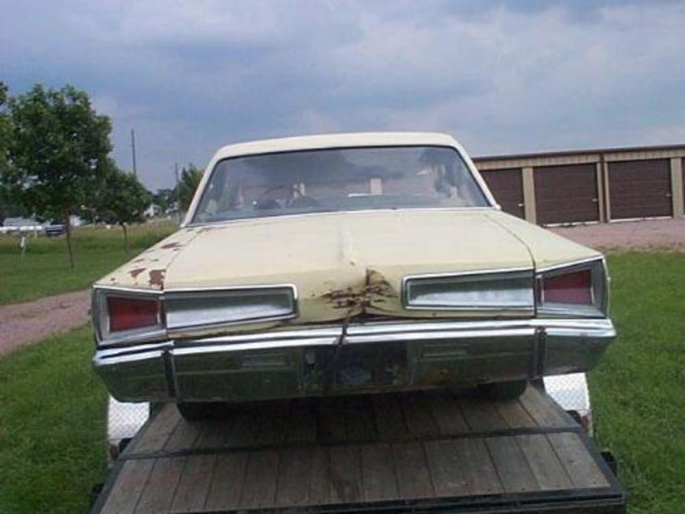 1966 DODGE POLARA, 2DR HT, PROJECT, WHITE, HAS RUST AND