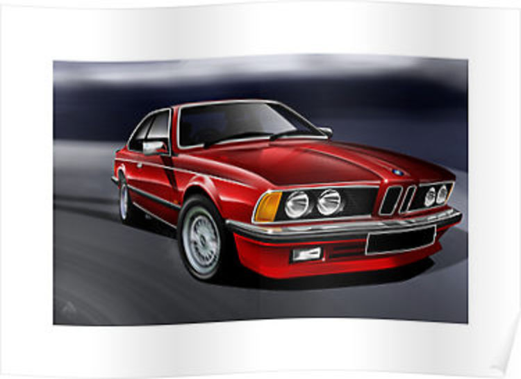 BMW 635i Coupe Illustration by Autographics