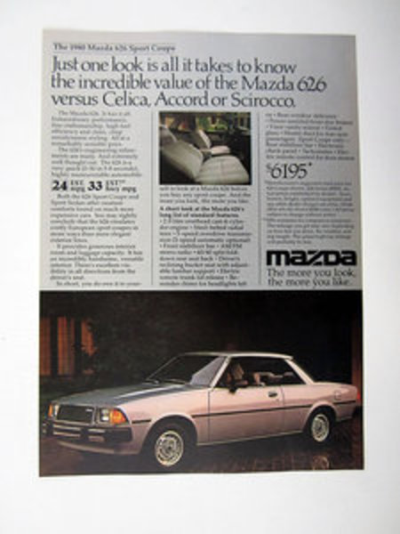 1980 Mazda 626 Sport Coupe Print Ad Advertisement | eBay