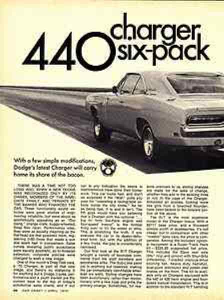 1970 DODGE CHARGER 440 SIX-PACK ~ GREAT 4-PAGE ORIGINAL ARTICLE / AD | eBay