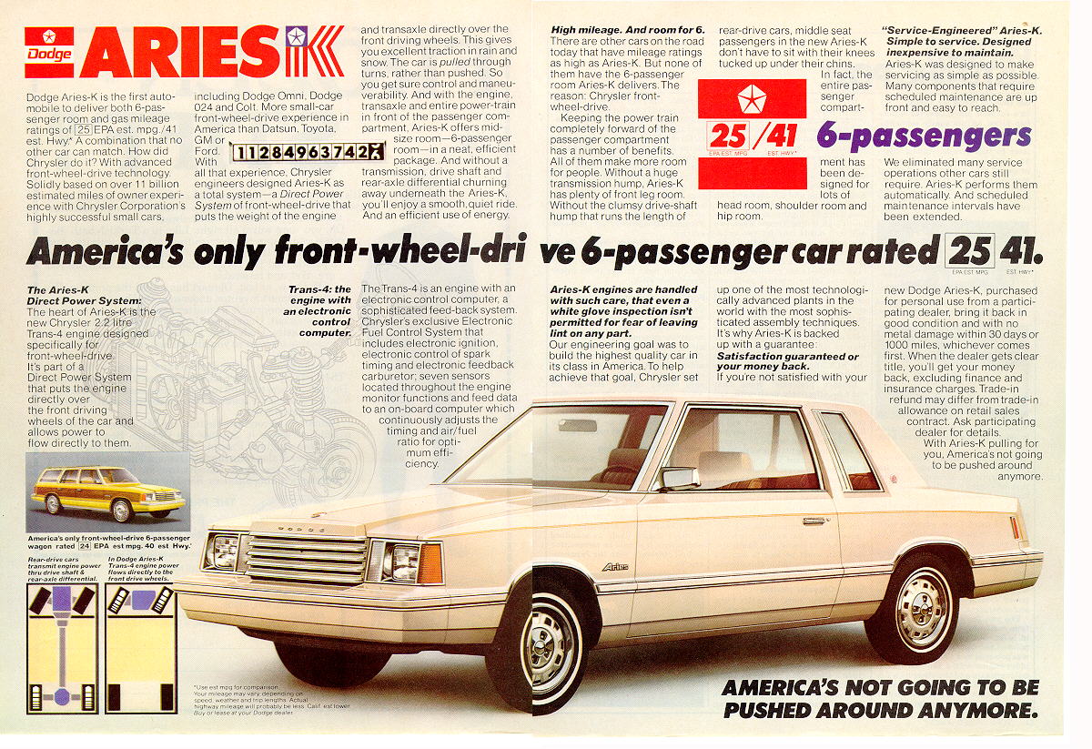 1981 Dodge Aries K. Return to list of advertisements