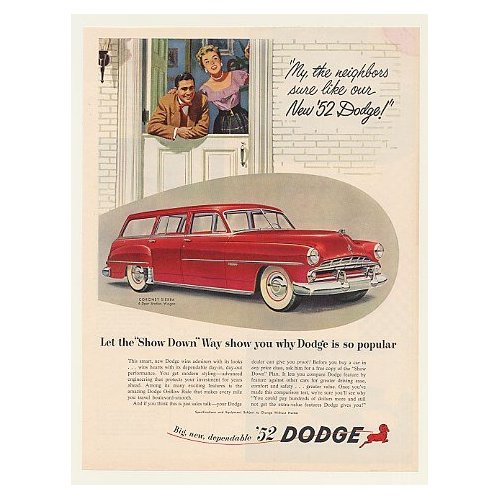 1952 Dodge Coronet Sierra 4-Door Station Wagon Print Ad (47548)