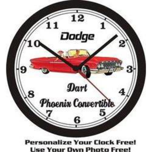 1961 DODGE DART PHOENIX CONV. COUPE WALL CLOCK-FREE US