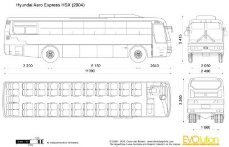 Места в автобусе хундай схема